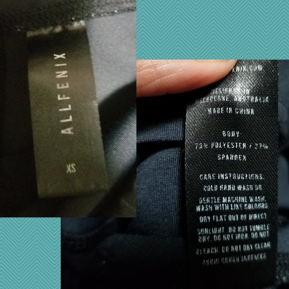 All Fenix Liquid Black Shiny High Rise 7/8 Leggings - Picture 6 of 6